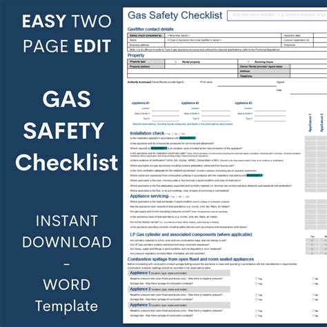 lpg gas bank safety checklist